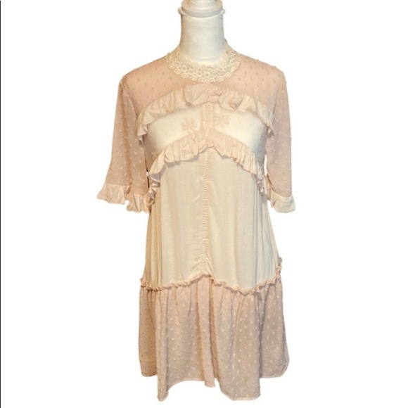 POL Blush Pink Cottagecore Mini Dress - Picture 5 of 9